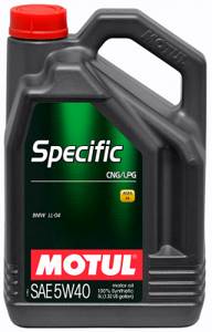 MOTUL SPECIFIC CNG/LPG 5W40 5л. синтетика, масло моторное для газовых двигателей